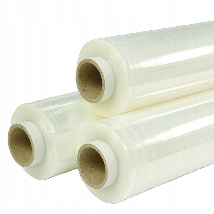 Folie stretch transparenta 156m, 250mm latime, 23mic, set 1kg