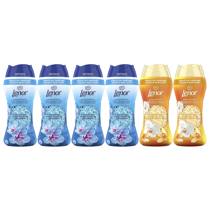 Омекотител Lenor, Spring Awakening и Gold Orchid & Vanilla, комплект 6x195g