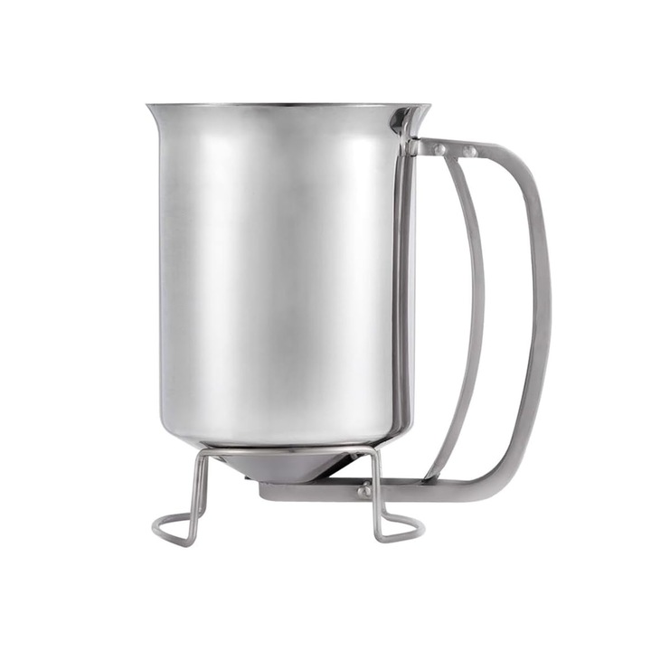 Dozator de clătite, AFKSMILE, inox, 900 ml, 16.2x10.5cm, argintiu
