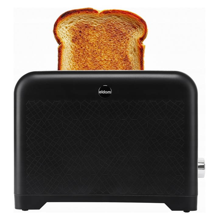 Toster Eldom TO295C, 930W, 2 sloturi, negru, set complet