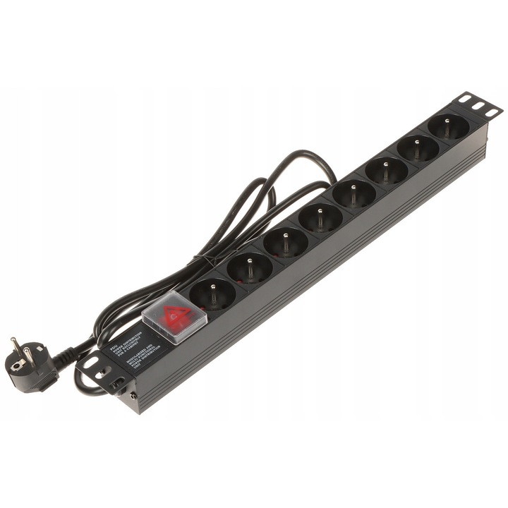 DELTA PD-8/R elosztó, 8 aljzat, 3680 W, 1U, 19"