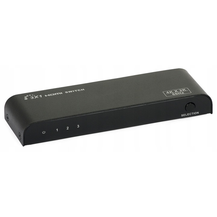 Switch HDMI 3x1 Signal 4Kx2K 60Hz, suport 3D, cu telecomanda
