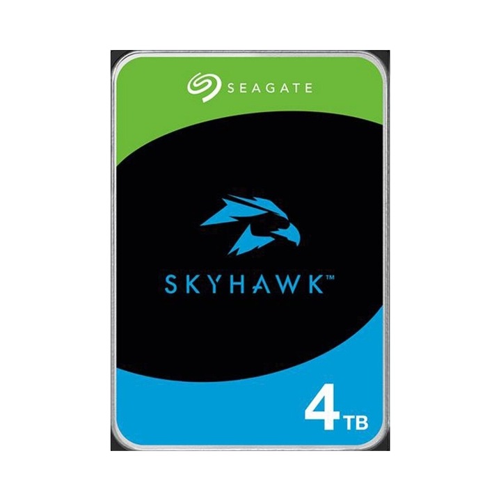 Твърд диск Seagate Skyhawk 4TB, SATA 6 Gb/s, 5900 rpm, 3.5 инча