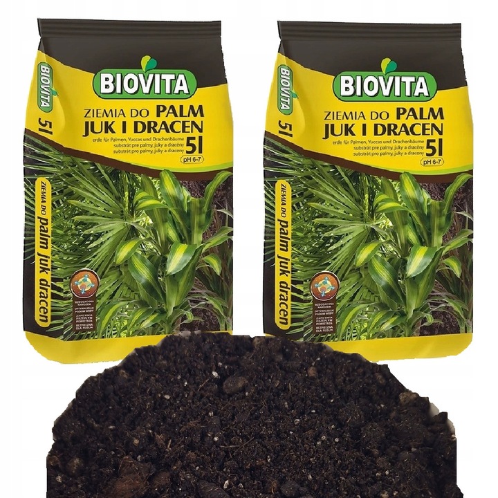 Pamant pentru palmieri, Biovita, 5L, multicomponent, pentru plante verzi