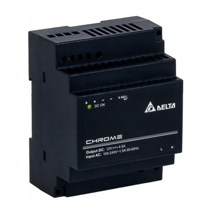 Alimentator AC/DC Delta Electronics DRC-12V60W1AZ, 12V, 60W, 4,5A, 91x71x55,6mm
