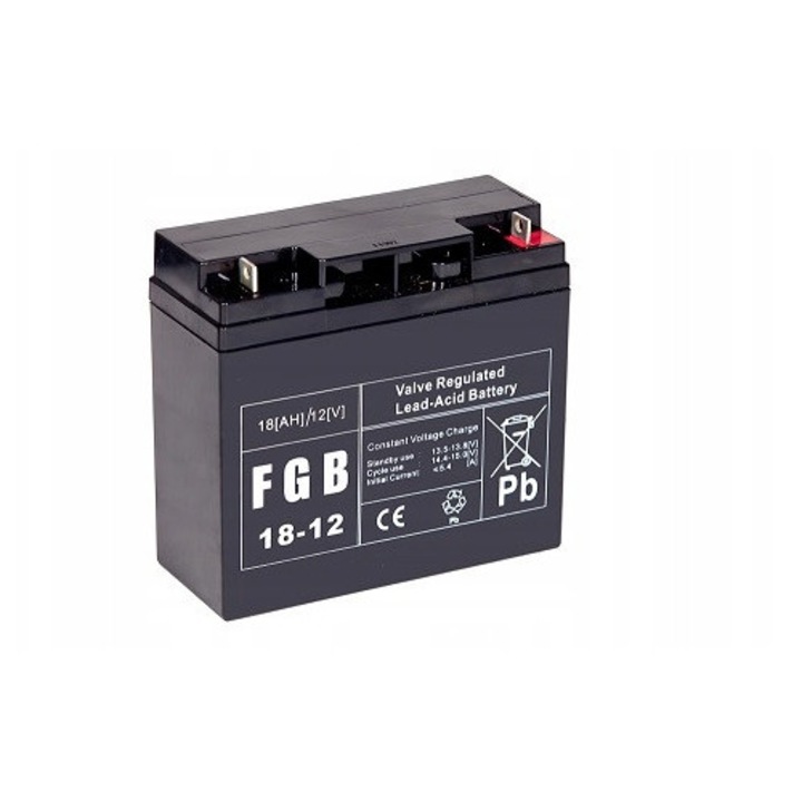 Acumulator AGM VRLA 12V 18Ah FGB, fara intretinere, 151x65x99mm, negru