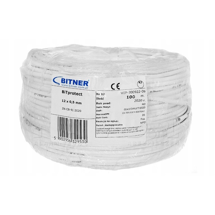 Cablu telecomunicatii YTDY 12x0,5mm, BITNER, alb, 100m, set