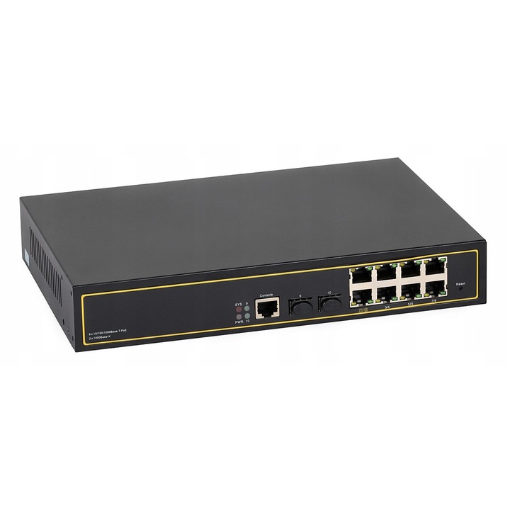 PoE Switch 8xGE, 2 SFP port, 10/100/1000 Mb/s, 270x181x44mm