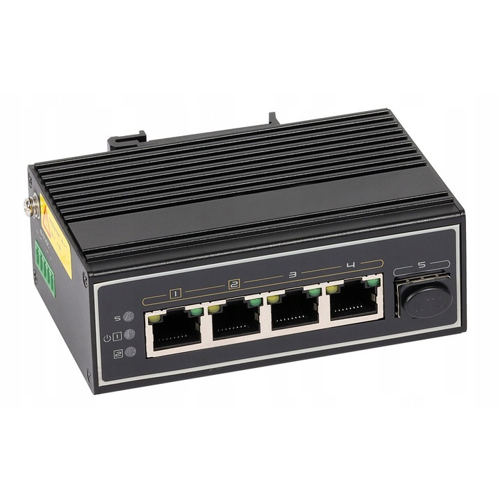 Индустриален PoE суич 341SFP 4xGE, 1xSFP, IP40, 48-57V DC, 101x65x36mm