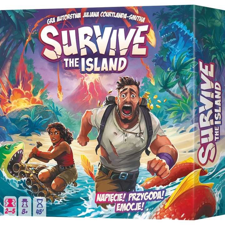 Настолна игра Survive the Island, 2-5 играчи, 8+, 45 минути, 29.5x29.5x6.5cm, многоцветен