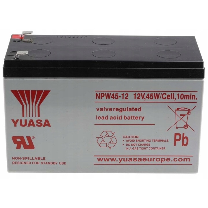 Set acumulatori Yuasa NPW45-12 12V 7,5Ah pentru UPS APC