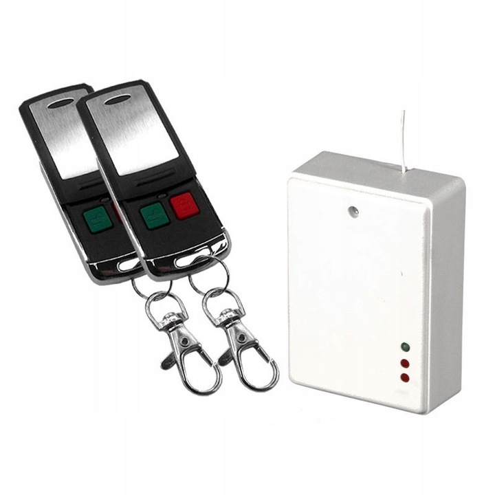 RSU-K02 2 csatornás vevő szett 2 db PUK-142 távirányítóval, 150m, 12V, 68x48x26mm