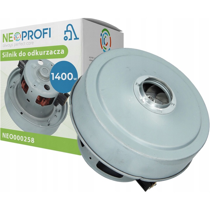 Motor 1400W Neoprofi pentru aspiratoare, compatibilitate extinsa, dimensiuni 140x85x108mm