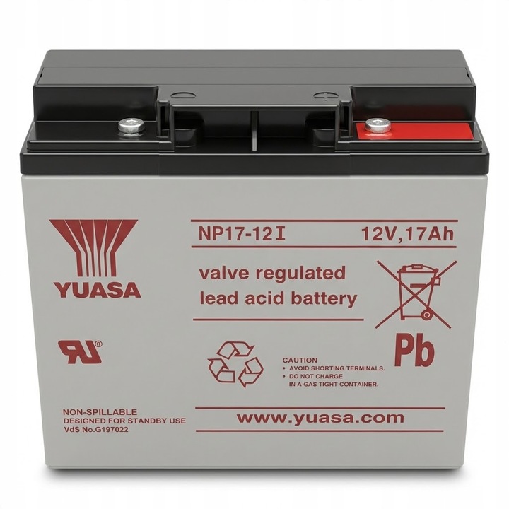 Acumulator Yuasa NP17-12I 12V 17Ah pentru alimentare de urgenta