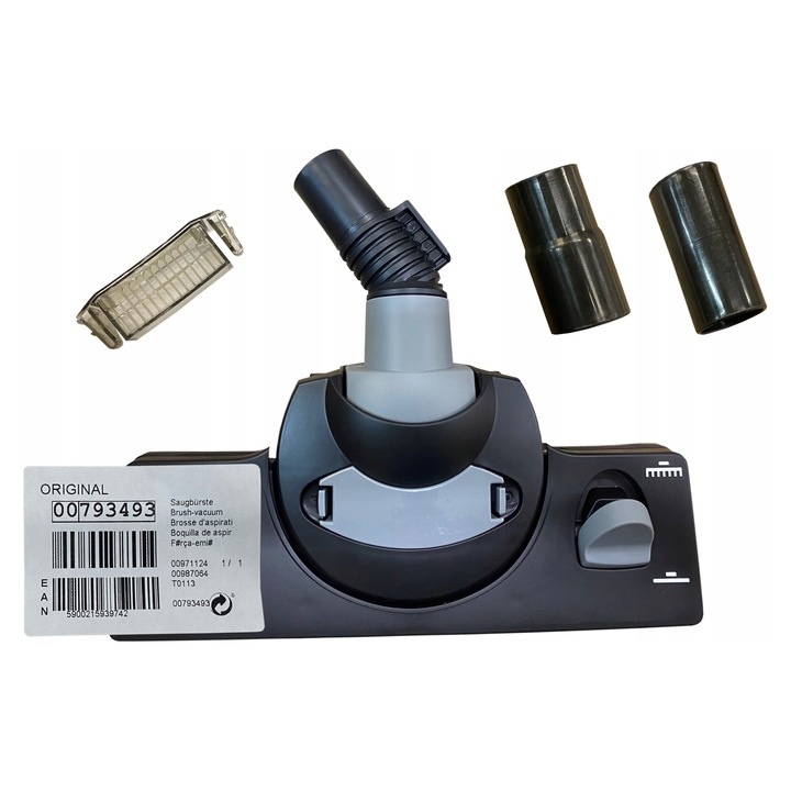 Perie aspirator Zelmer, set, negru, 1 bucata, rotite moi, moduri de utilizare pentru covoare si suprafete dure