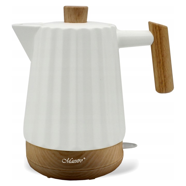 Fierbator electric Maestro, model MR-075, 2L, ceramica alba, 1500W, design modern