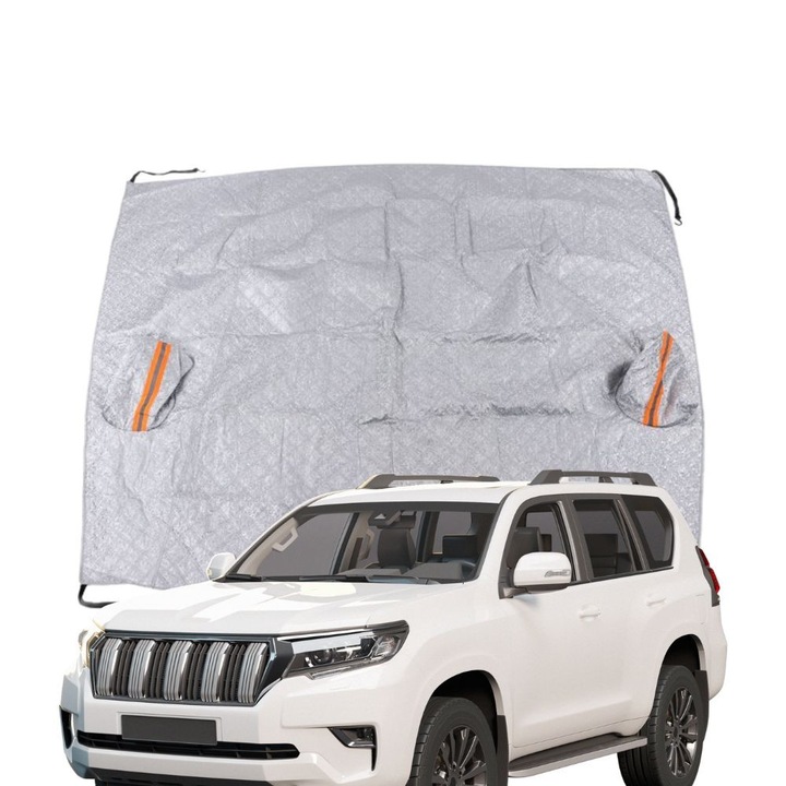 Parasolar FONIX ReflectoGuard Elite, argintiu, dimensiuni 227x144 cm, protectie completa pentru parbriz, capota si geamuri