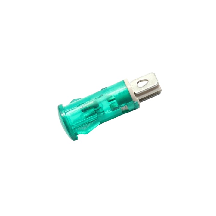 Indicator LED verde, FILN, 10mm, IP68, 12-24V DC