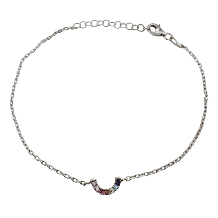 Brățară pentru Dame, Flippy, Jolie Silver, Argint 925, Model Potcoava, Pietre Zirconiu, Argintiu, 1.36 gr