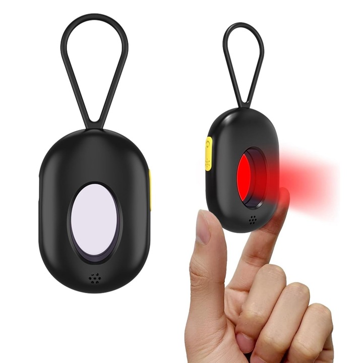 Többfunkciós Rejtett Kamera Detektor LITFIV, Infravörös Érzékelés + Rezgésriasztás, 5m, USB-C