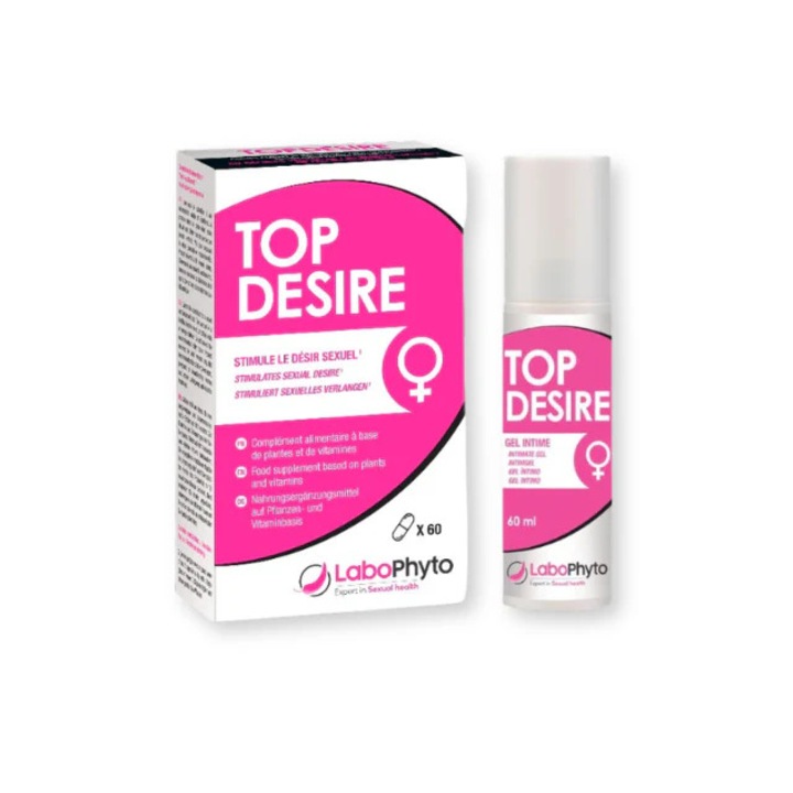 Pachet pentru femei: Capsule LaboPhyto Top Desire, 60 buc + Gel LaboPhyto Top Desire, 60 ml