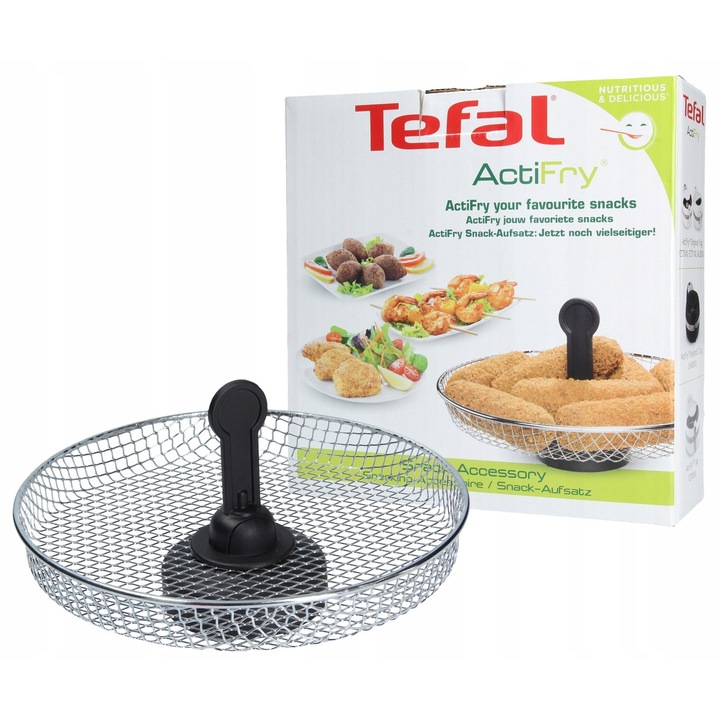 Kosz de prajit pentru gustari Tefal ActiFry, 215mm, cu maner retractabil, accesorii bucatarie