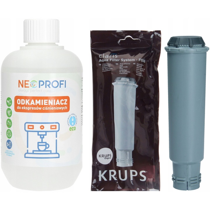 Set Odkamieniacz 500ml si Filtru F088 Neoprofi pentru Expresor KRUPS Espresseria