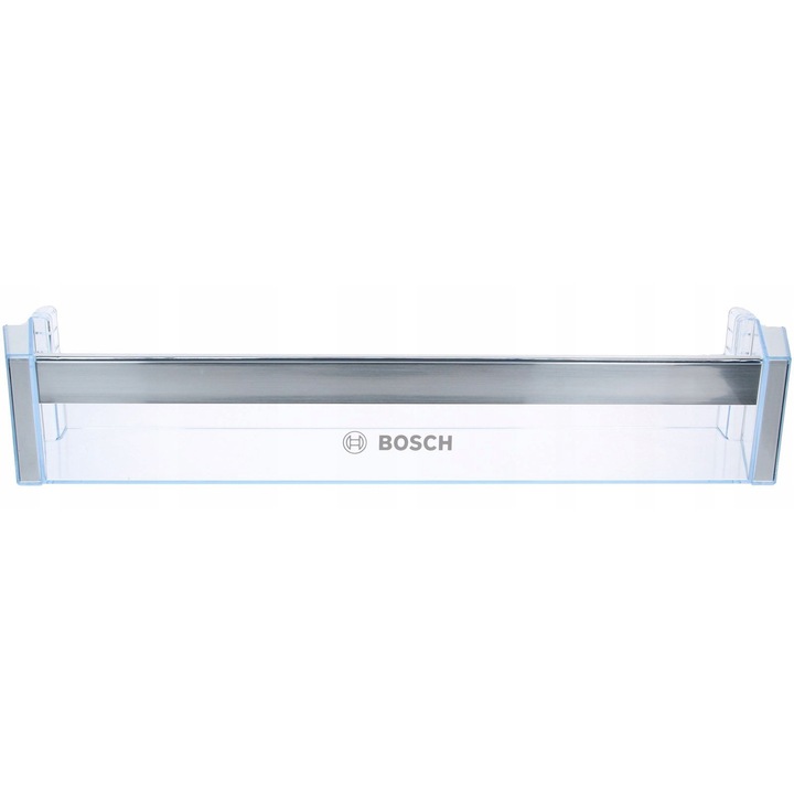 Balkonik dolny pentru usa frigiderului Bosch, 570x100x125mm, plastic, capacitate maxima 6-10kg