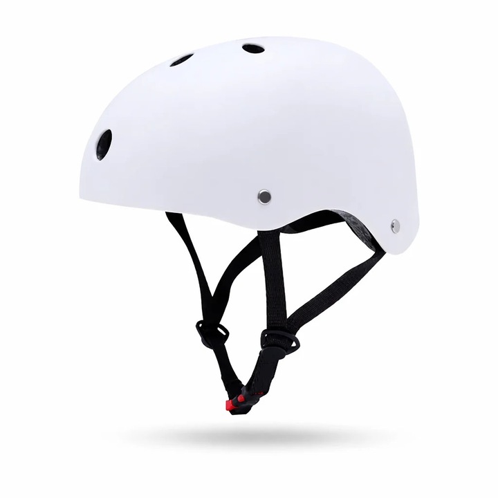 Casca de Protectie pentru Trotineta si Bicicleta, Ventilatie buna, Marime Reglabila, Ultra Usoara, Alb, M 52-58cm