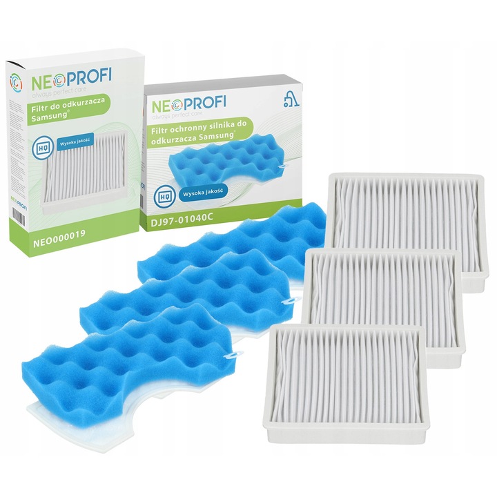 Szűrőkészlet 8db, Neoprofi, 4x szivacs, 4x hepa, ECLIPSE, Twin Chamber, Calypso porszívókhoz