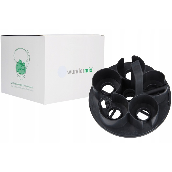 Accesoriu EggPro pentru gatit oua, Wundermix, 5 oua, plastic, gri, 145x125mm