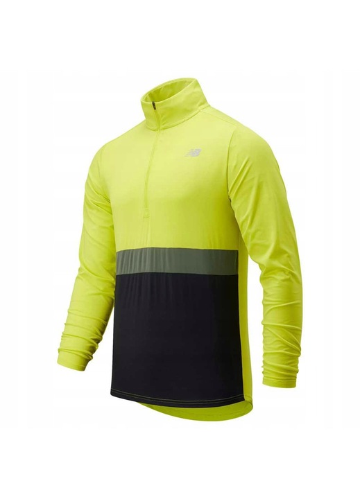 Мъжка спортна блуза New Balance Accelerate, жълт/черен, дишаща материя, XL INTL