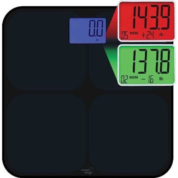 Смарт кантар за тяло Smart Weigh SMS500, 200кг, с функция за автоматично разпознаване, многоцветен LED
