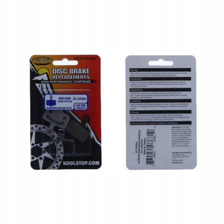 Placute de frana KOOL-STOP D296A, pentru Avid Elixir/Sram XX/XO, aluminiu, rezistente la temperaturi ridicate