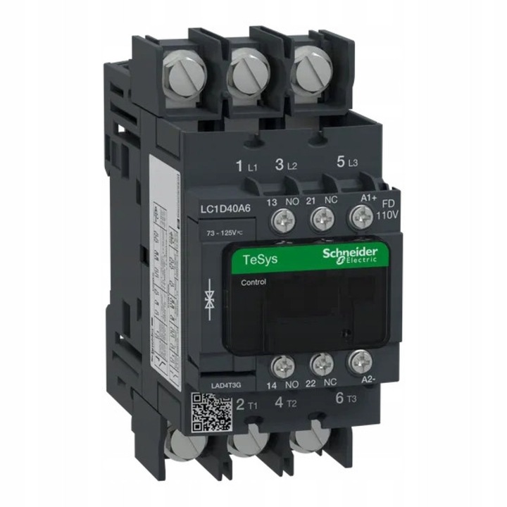 Контактор за мощност Schneider Electric TeSys Deca 3x1, 110V DC, 40A