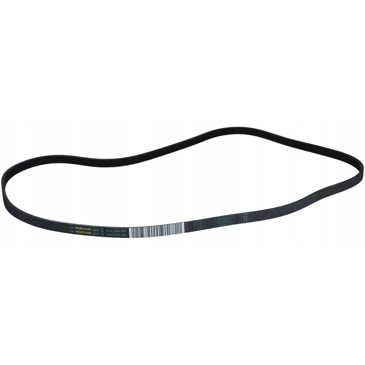 Еластичен ремък 1255J5EL за пералня Bosch, 11 мм x 1255 мм, 5 канала