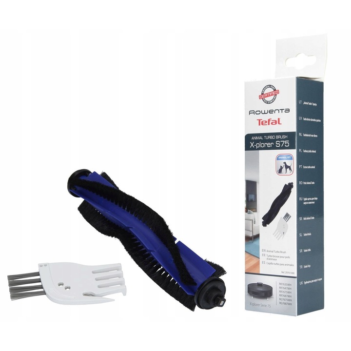 Rola turboscuptor cu perie de curatare, SEB, violet, 190x25mm, set