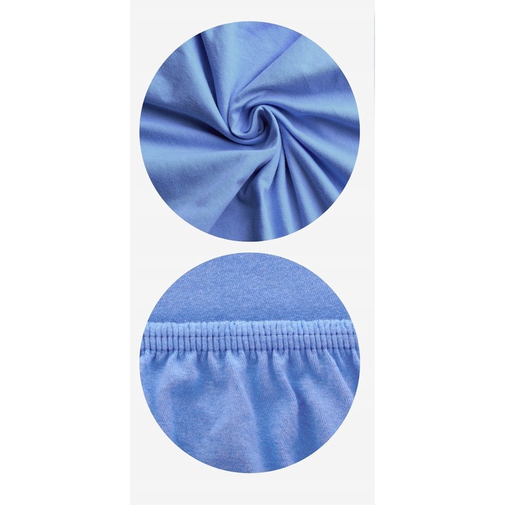Долен чаршаф с ластик, WAYFAIR, син, 140-160x200-220 см
