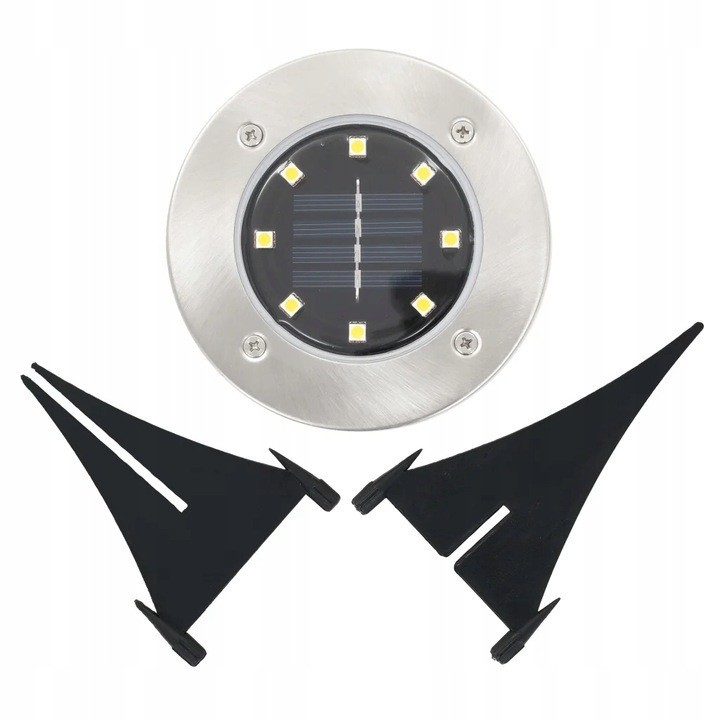 Lampa solara de gradina, VitaXL, LED alb cald, set 12 bucati, 12x13cm
