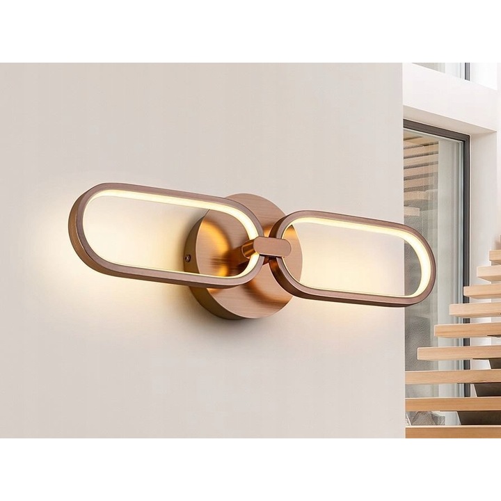 LED аплик Schuller Colette 2L, 13W, 1170lm, златист, 0,7кг