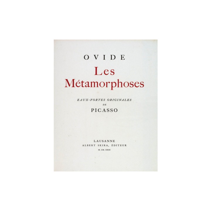 Ovid: The Metamorphoses: Illustrated with Etchings by Pablo Picasso, Pablo Picasso (Artist)
