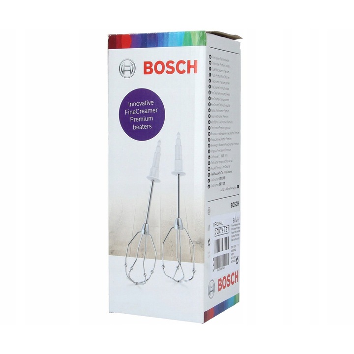 Set 2 palete pentru mixer Bosch, inox, 208x49mm, argintiu