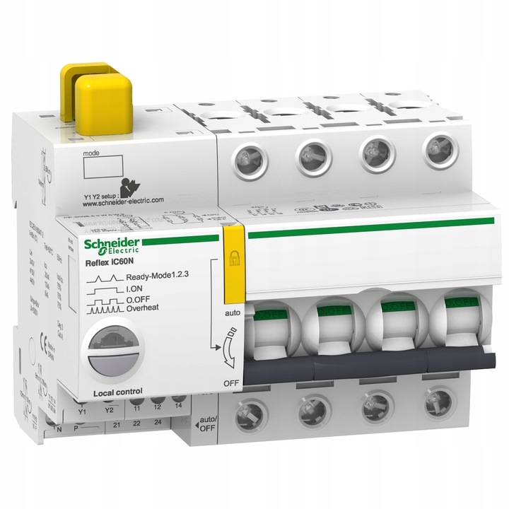 Интегрирано контролно устройство Schneider Electric Reflex iC60N, 4P, 63A, A++, термомагнитна технология