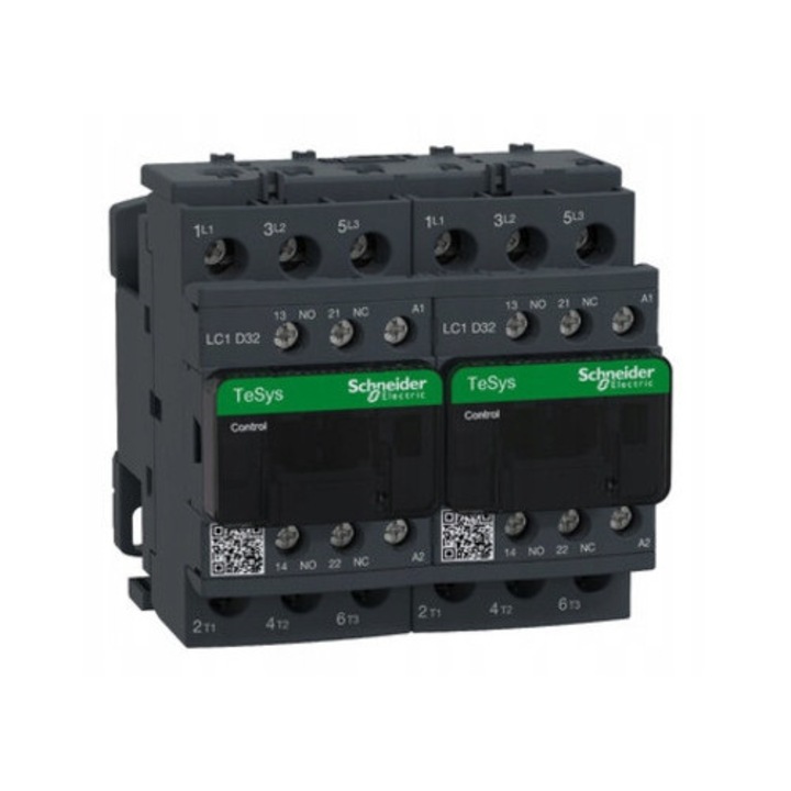 Реверсивен контактор Schneider Electric TeSys D 3P 440V, 15kW, 90mm, A++