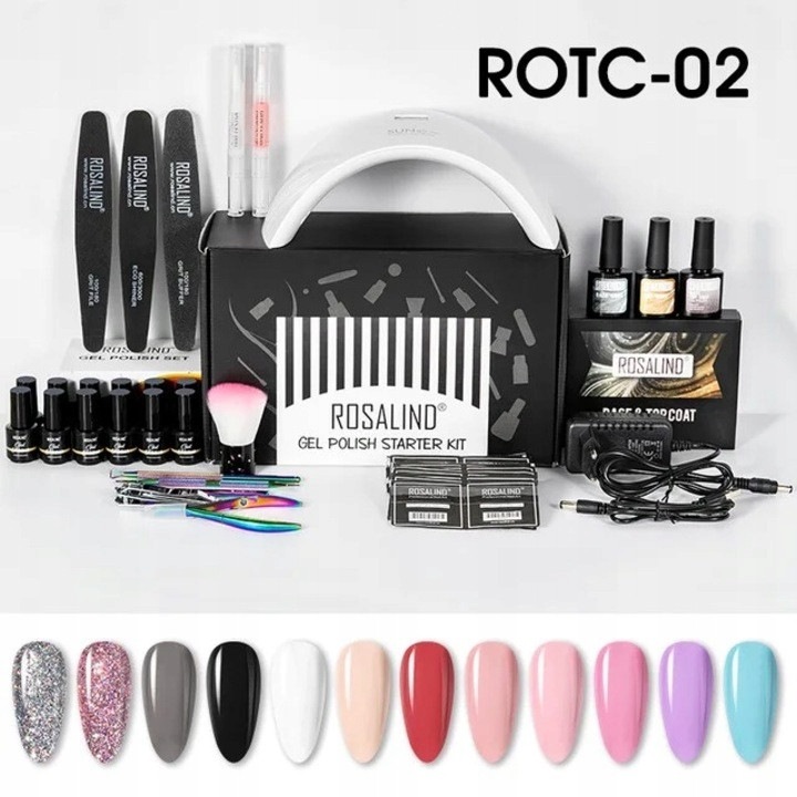 Set manichiura Rosalind ROTC-02, lampa UV, A++