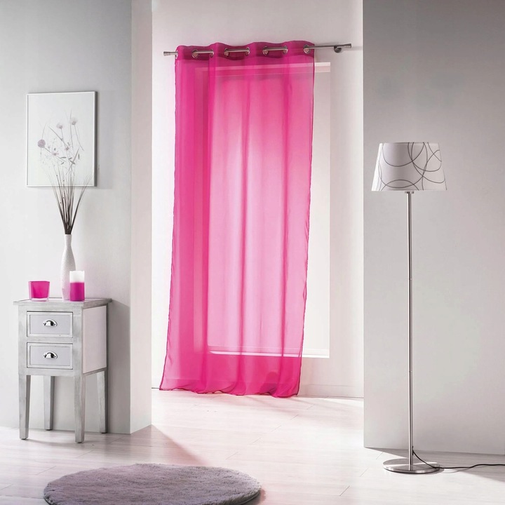 Перде Essentials, фуксия, 280x140см, изчистен модел