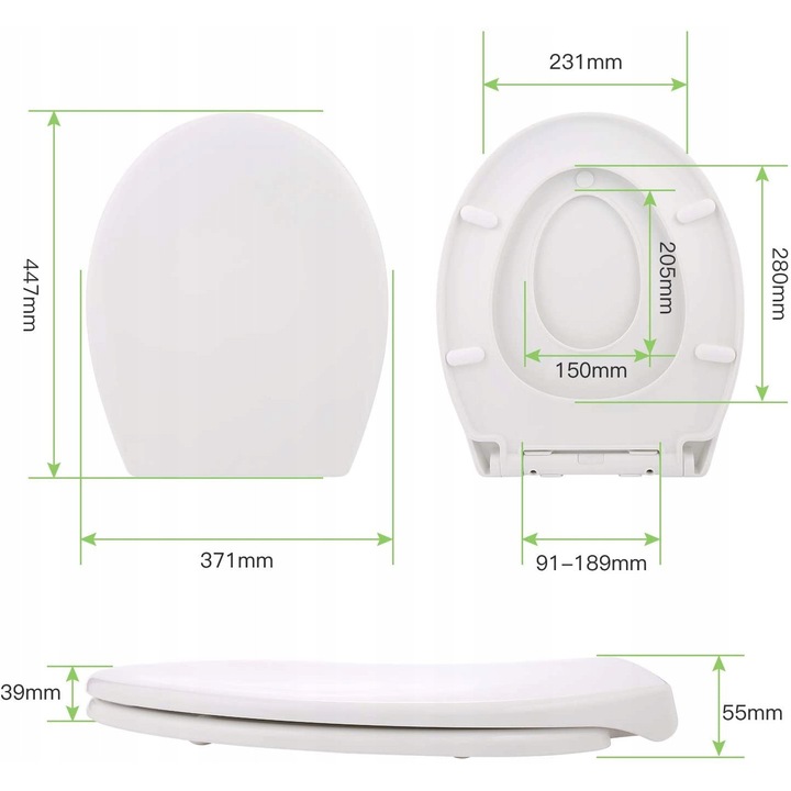 Colac WC cu adaptor pentru copii Himimi, gri, standard, Duroplast