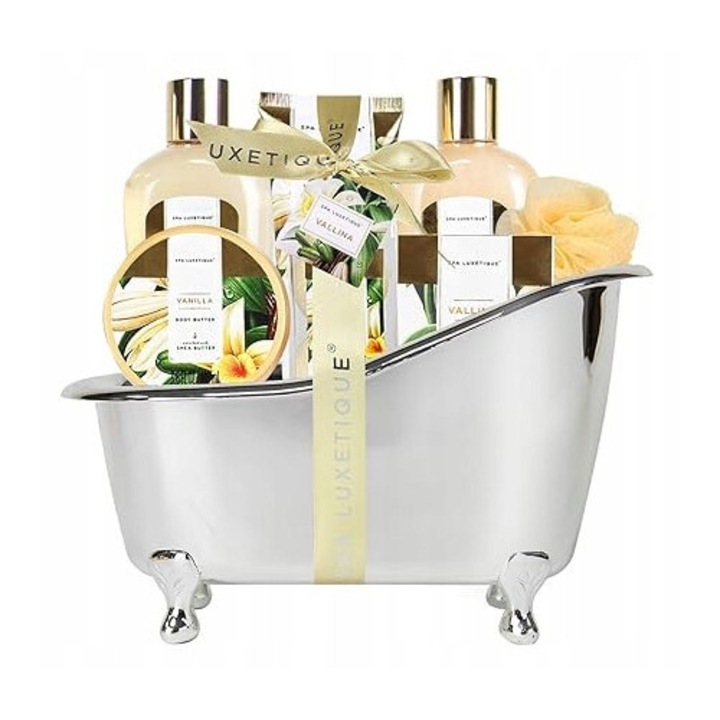 Луксозен СПА подаръчен комплект Luxetique, 7 продукта, ванилия, за баня