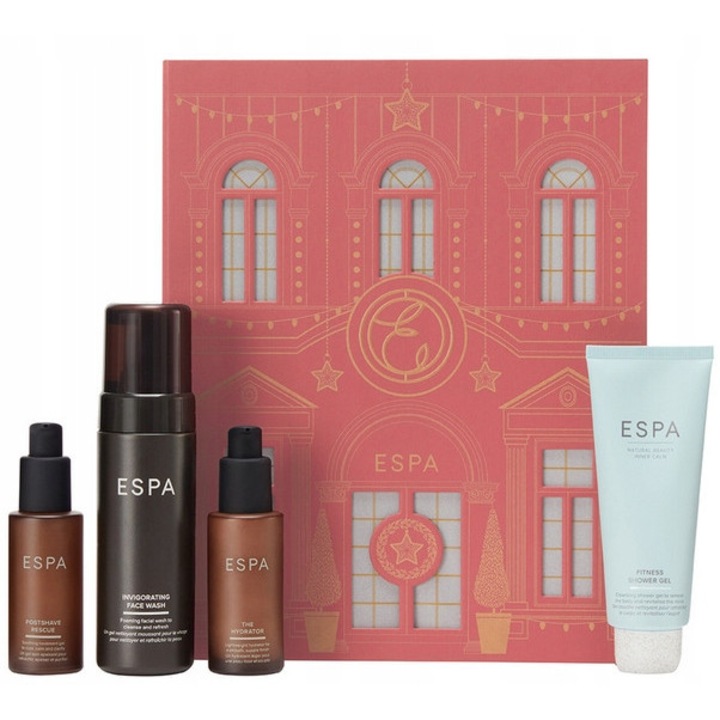 ESPA Winter Wellness kozmetikai szett férfiaknak, arctisztító gél 150ml, hidratáló 50ml, tusfürdő 30ml, borotválkozás utáni gél 50ml