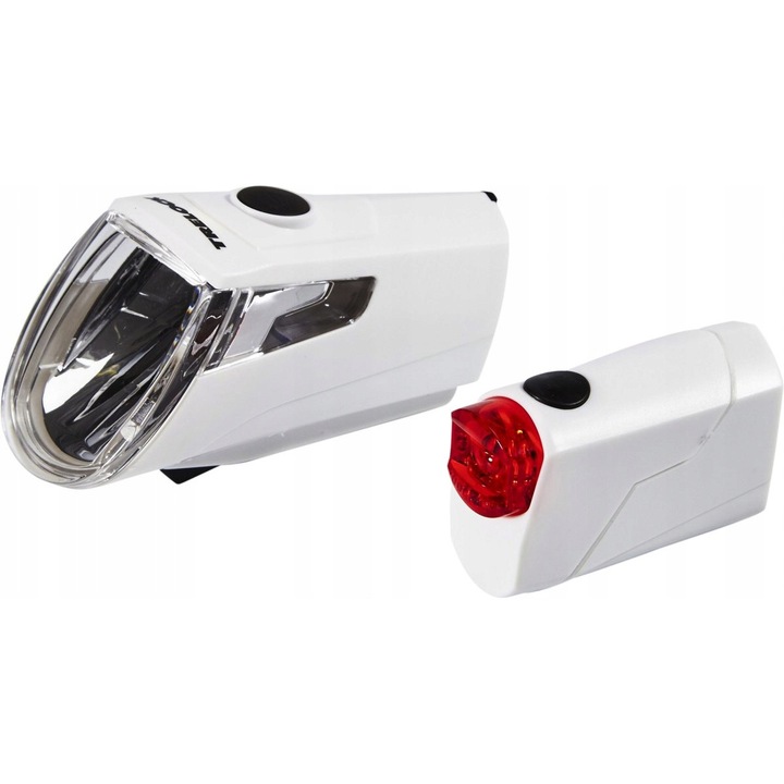 Комплект светлини за велосипед Trelock LS 360 I-GO ECO + LS 720 REEGO, червен/бял, LED, 35м, 15 Lux